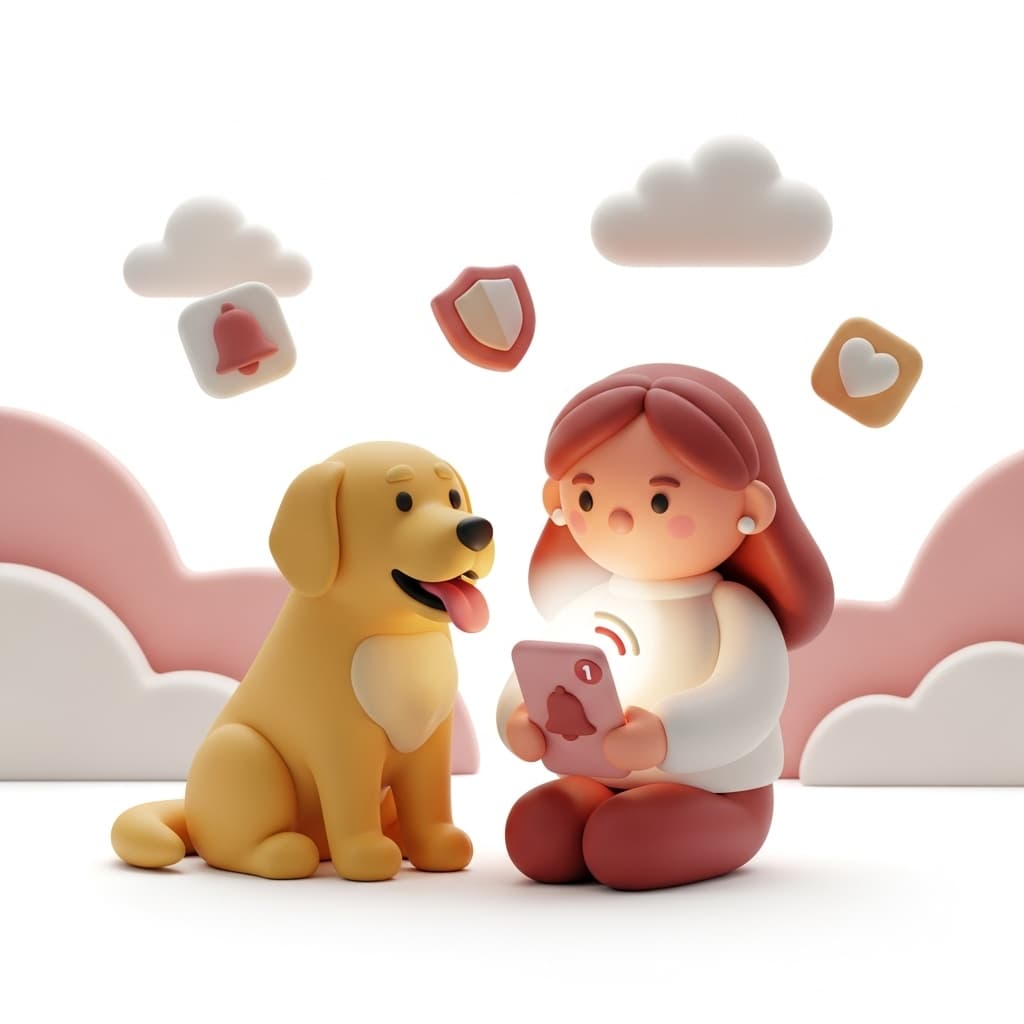 App showing pet wallet tracking